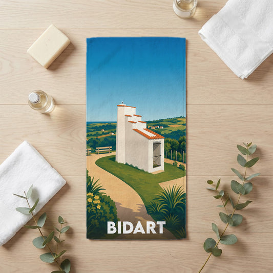 Serviette de bain 30 cm x 60 cm souvenir de Bidart