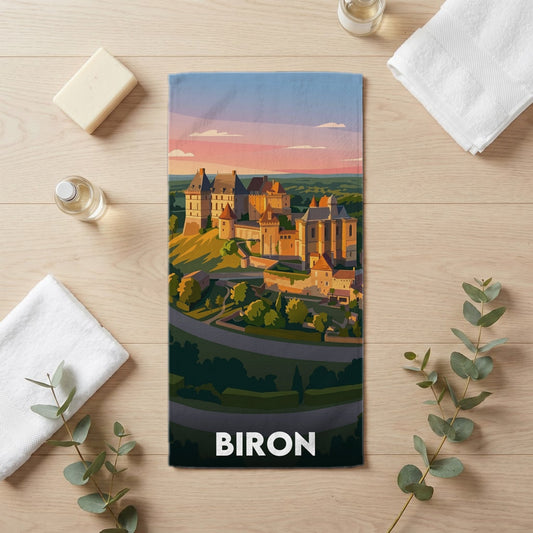 Serviette de bain 30 cm x 60 cm souvenir de Biron