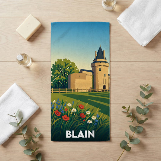 Serviette de bain 30 cm x 60 cm souvenir de Blain