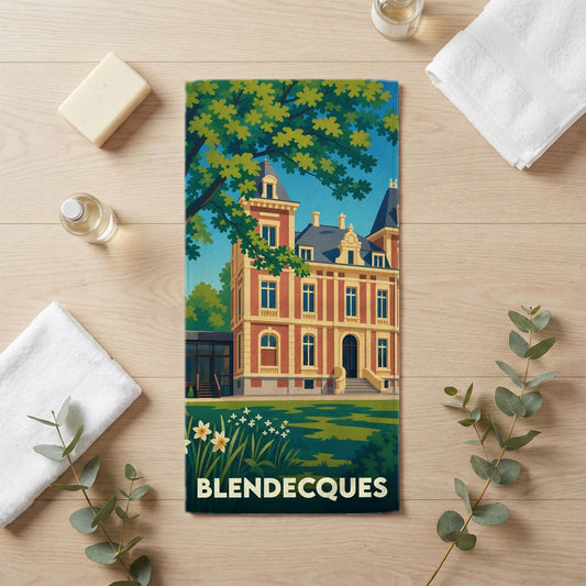 Serviette de bain 30 cm x 60 cm souvenir de Blendecques
