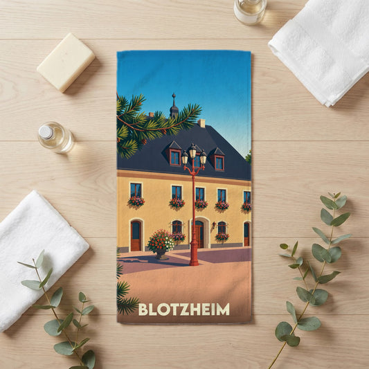 Serviette de bain 30 cm x 60 cm souvenir de Blotzheim