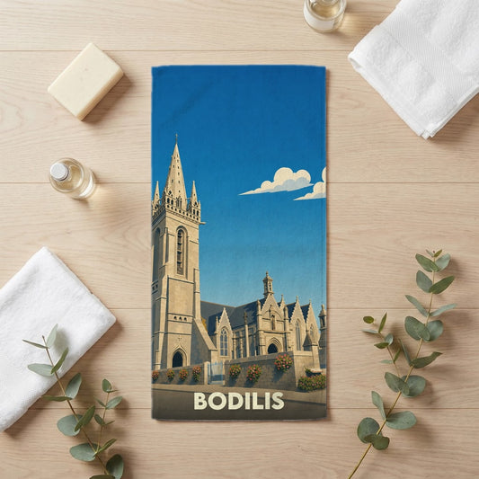 Serviette de bain 30 cm x 60 cm souvenir de Bodilis