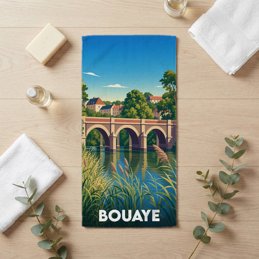 Serviette de bain 30 cm x 60 cm souvenir de Bouaye