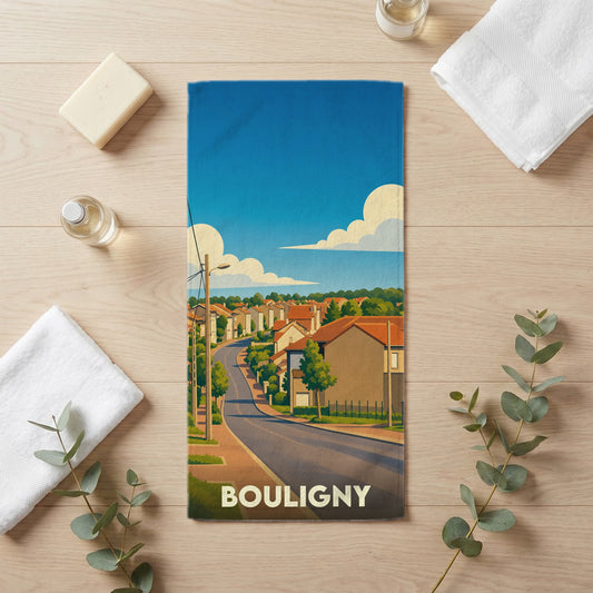 Serviette de bain 30 cm x 60 cm souvenir de Bouligny