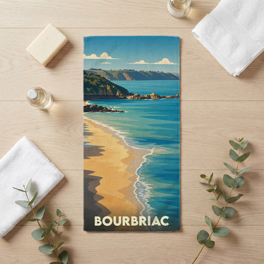 Serviette de bain 30 cm x 60 cm souvenir de Bourbriac