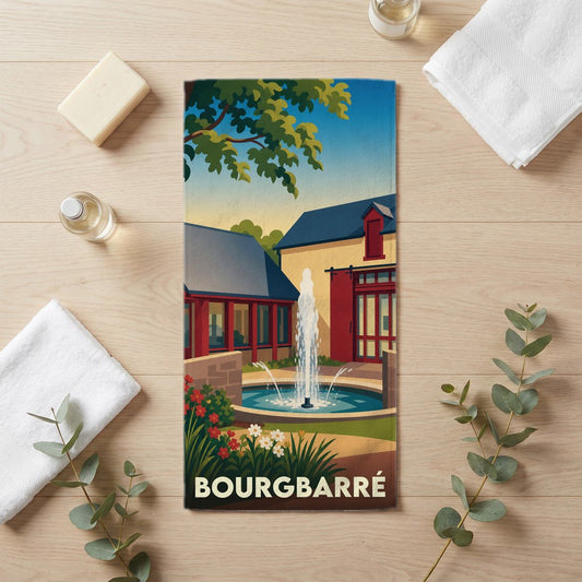 Serviette de bain 30 cm x 60 cm souvenir de Bourgbarré
