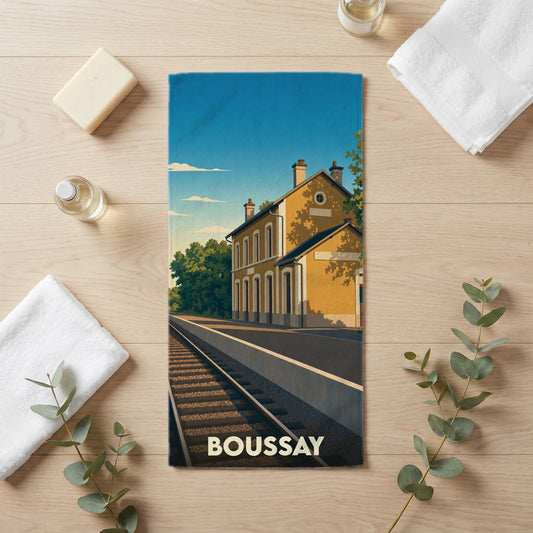 Serviette de bain 30 cm x 60 cm souvenir de Boussay