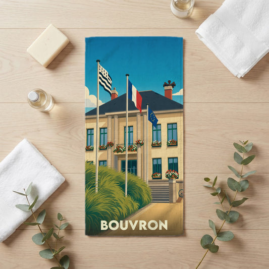 Serviette de bain 30 cm x 60 cm souvenir de Bouvron