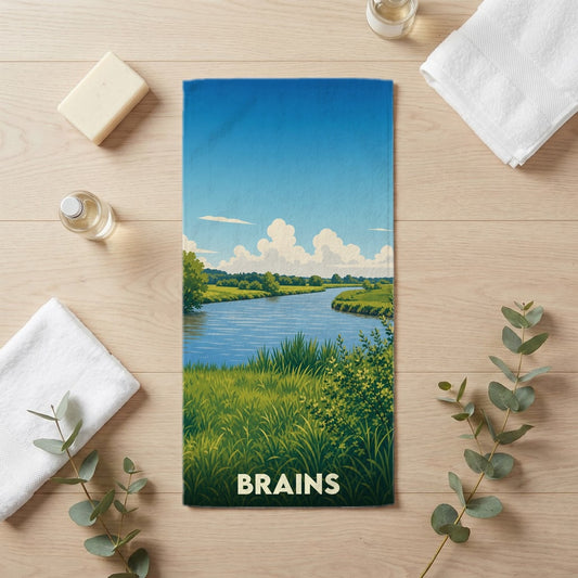 Serviette de bain 30 cm x 60 cm souvenir de Brains