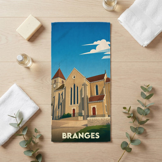 Serviette de bain 30 cm x 60 cm souvenir de Branges