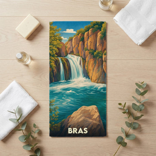 Serviette de bain 30 cm x 60 cm souvenir de Bras