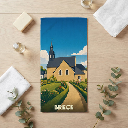 Serviette de bain 30 cm x 60 cm souvenir de Brécé