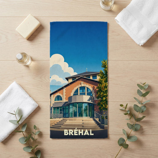 Serviette de bain 30 cm x 60 cm souvenir de Bréhal