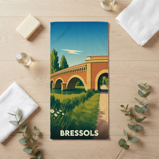 Serviette de bain 30 cm x 60 cm souvenir de Bressols