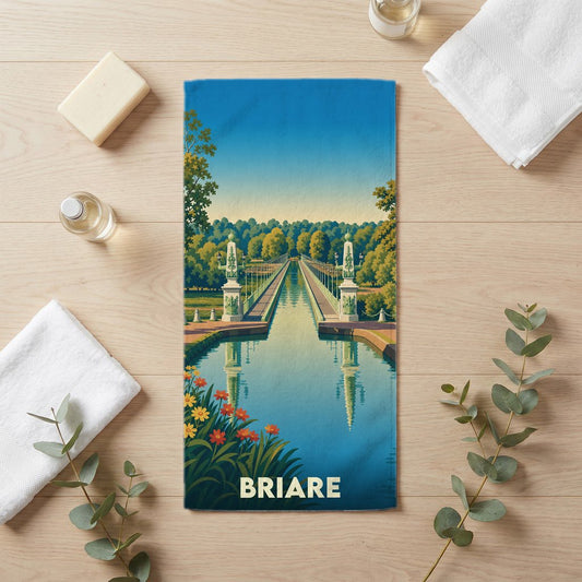 Serviette de bain 30 cm x 60 cm souvenir de Briare