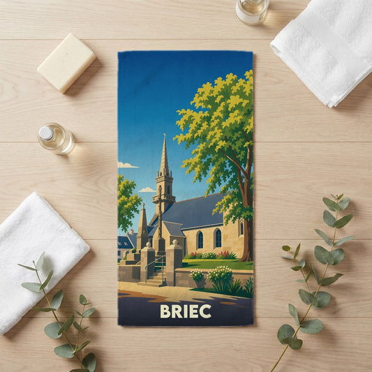 Serviette de bain 30 cm x 60 cm souvenir de Briec