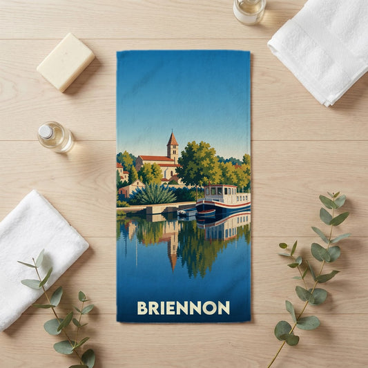 Serviette de bain 30 cm x 60 cm souvenir de Briennon