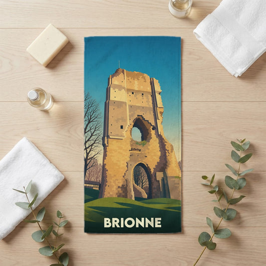 Serviette de bain 30 cm x 60 cm souvenir de Brionne