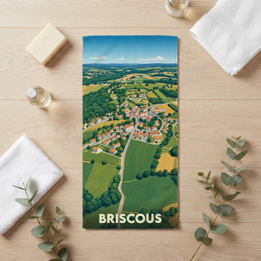 Serviette de bain 30 cm x 60 cm souvenir de Briscous