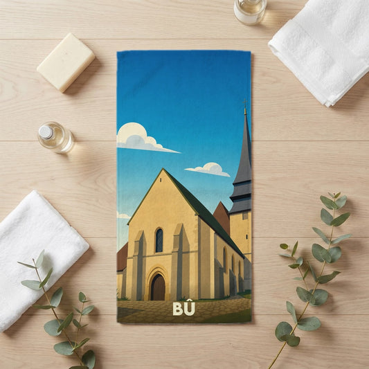 Serviette de bain 30 cm x 60 cm souvenir de Bû