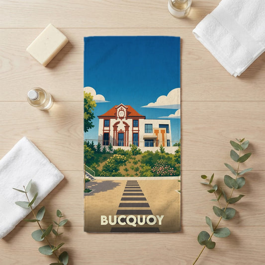 Serviette de bain 30 cm x 60 cm souvenir de Bucquoy