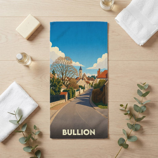 Serviette de bain 30 cm x 60 cm souvenir de Bullion