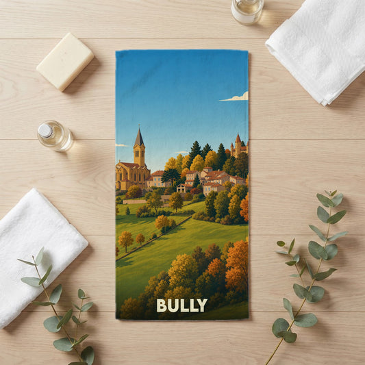 Serviette de bain 30 cm x 60 cm souvenir de Bully