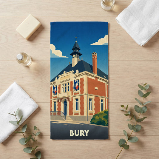 Serviette de bain 30 cm x 60 cm souvenir de Bury
