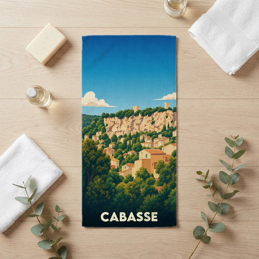 Serviette de bain 30 cm x 60 cm souvenir de Cabasse