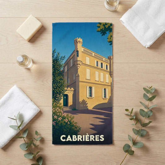 Serviette de bain 30 cm x 60 cm souvenir de Cabrières