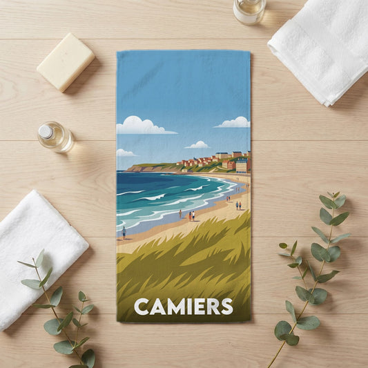 Serviette de bain 30 cm x 60 cm souvenir de Camiers