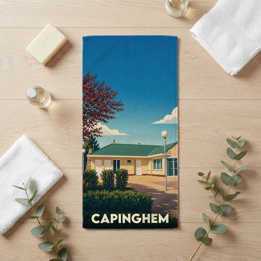 Serviette de bain 30 cm x 60 cm souvenir de Capinghem