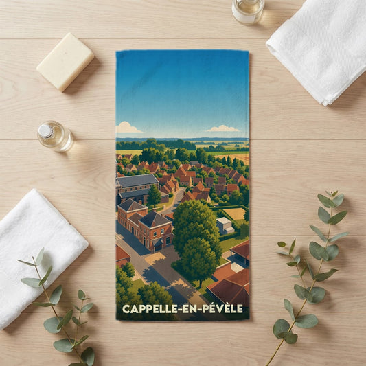 Serviette de bain 30 cm x 60 cm souvenir de Cappelle-en-Pévèle