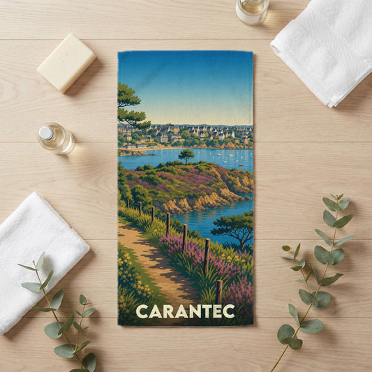 Serviette de bain 30 cm x 60 cm souvenir de Carantec