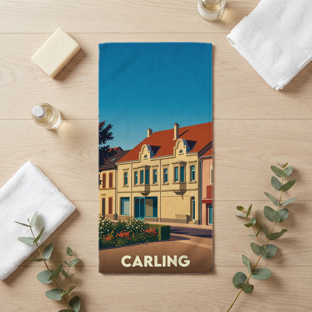 Serviette de bain 30 cm x 60 cm souvenir de Carling