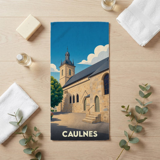 Serviette de bain 30 cm x 60 cm souvenir de Caulnes