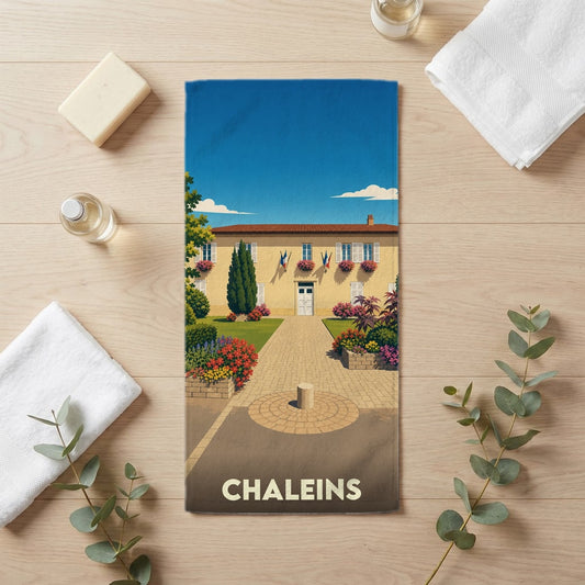 Serviette de bain 30 cm x 60 cm souvenir de Chaleins