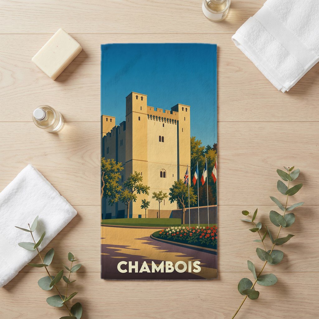 Serviette de bain 30 cm x 60 cm souvenir de Chambois