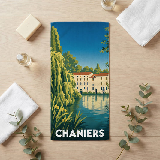Serviette de bain 30 cm x 60 cm souvenir de Chaniers