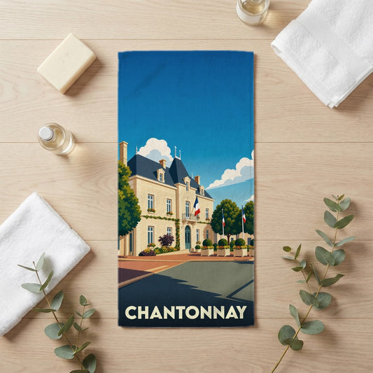 Serviette de bain 30 cm x 60 cm souvenir de Chantonnay