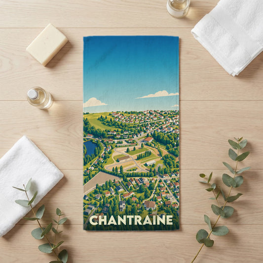 Serviette de bain 30 cm x 60 cm souvenir de Chantraine