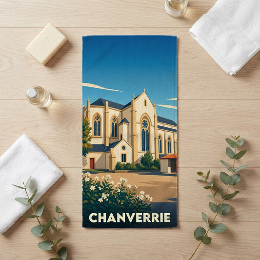 Serviette de bain 30 cm x 60 cm souvenir de Chanverrie
