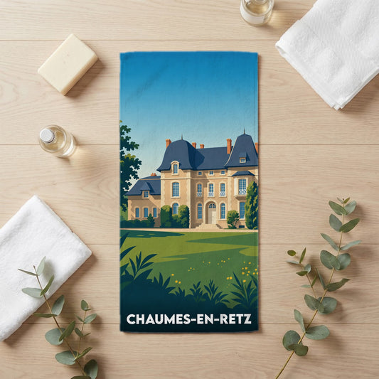 Serviette de bain 30 cm x 60 cm souvenir de Chaumes-en-Retz