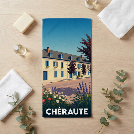 Serviette de bain 30 cm x 60 cm souvenir de Chéraute