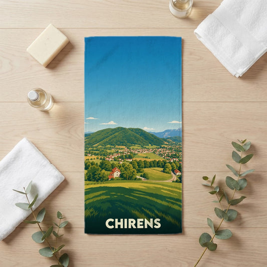 Serviette de bain 30 cm x 60 cm souvenir de Chirens