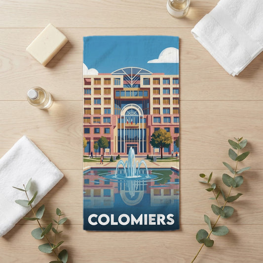 Serviette de bain 30 cm x 60 cm souvenir de Colomiers
