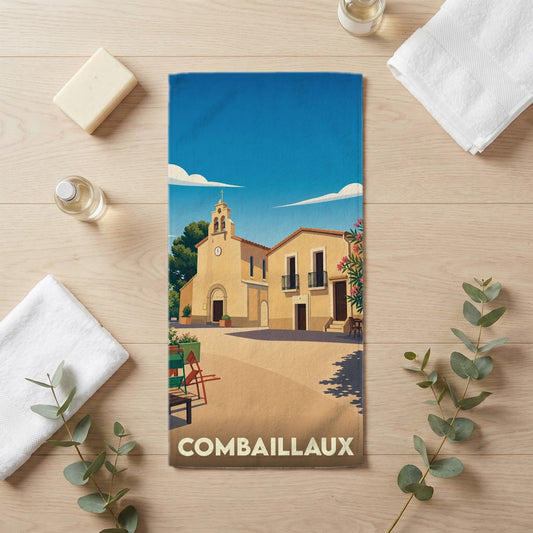 Serviette de bain 30 cm x 60 cm souvenir de Combaillaux
