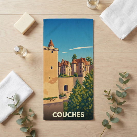 Serviette de bain 30 cm x 60 cm souvenir de Couches