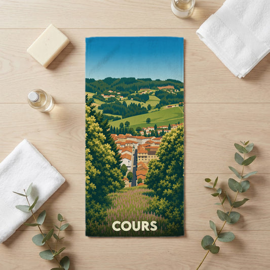 Serviette de bain 30 cm x 60 cm souvenir de Cours