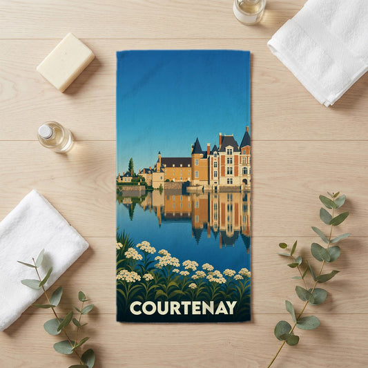 Serviette de bain 30 cm x 60 cm souvenir de Courtenay